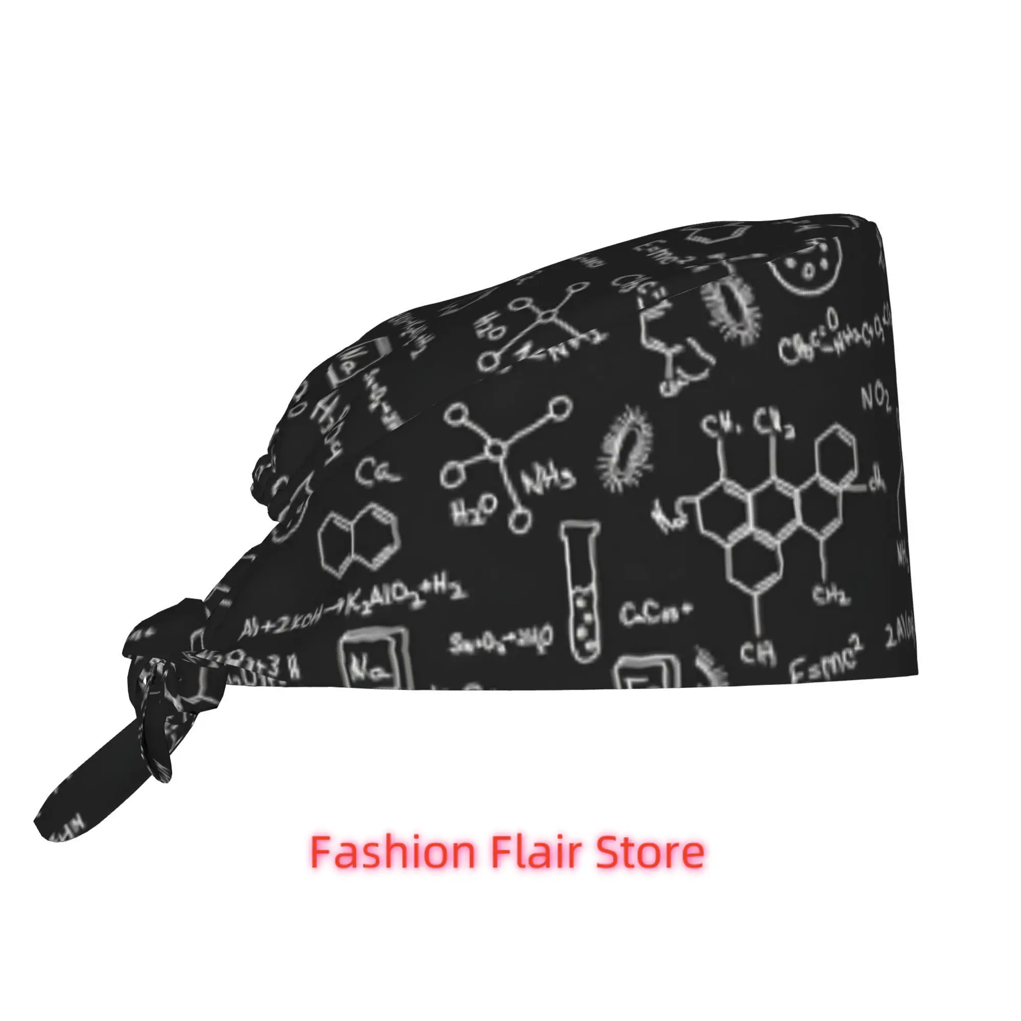 1pc Amazing Chemistry Unisex Work Cap Adjustable Lightweight with Lace Up Desig Dust Proof Suitable for Nurses And Chefs