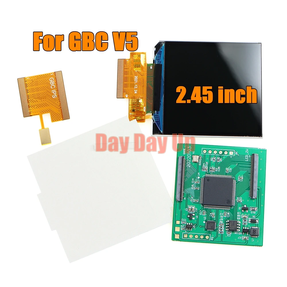 

1set Original size 2.45 Inch For Nintend GBC High Light Screen LCD Modification Kit For GBC V5.0 Segment Adjustable Brightness