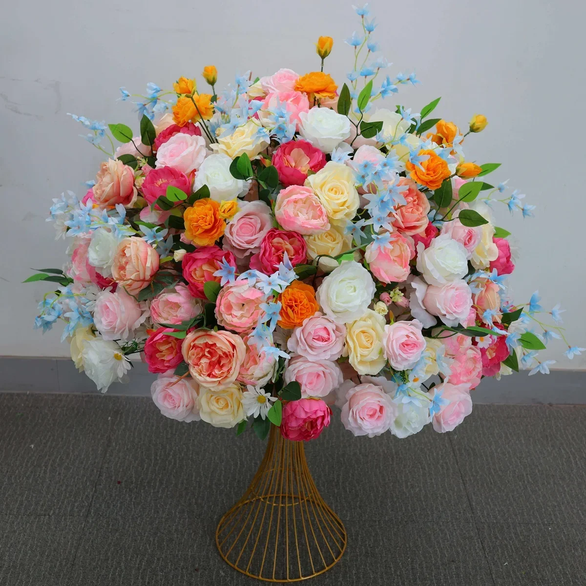 60/40cm Large Flower Ball Artificial Table Centerpiece for Romantic Wedding Event Decoration Road Lead Floral Arrangement Decor