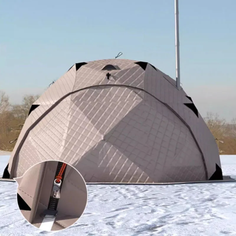 

Octagonal spherical starry sky tent outdoor thickened rainproof and warm camping camp tent quick opening ice fishing family tent