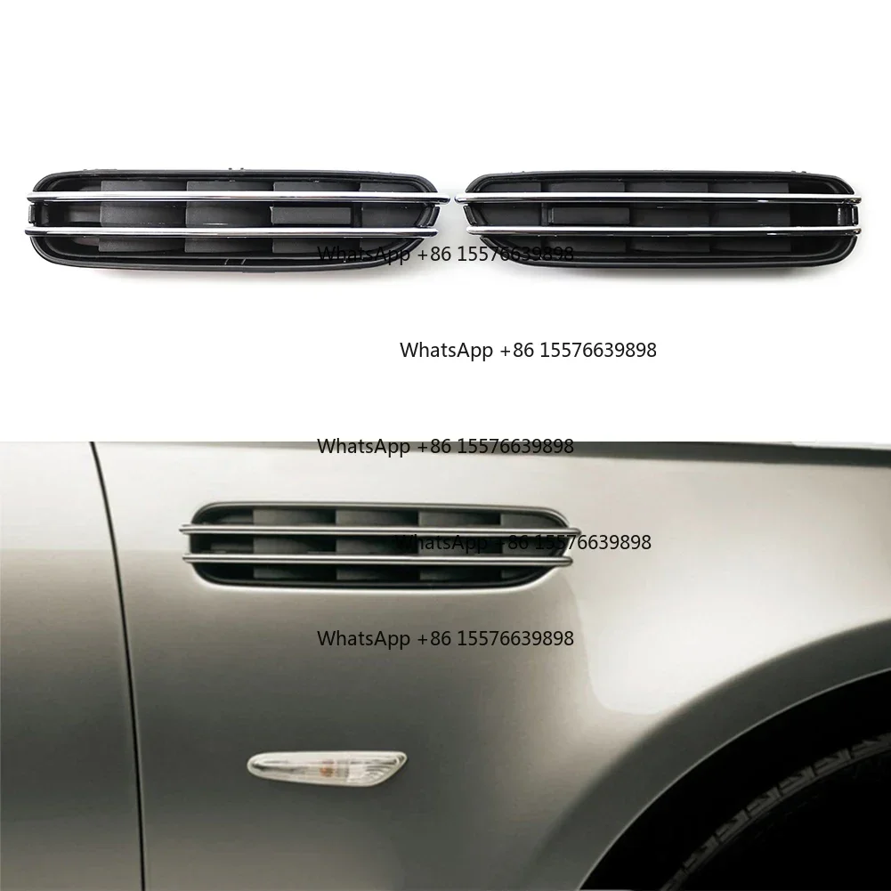 ZOCI-FOR 2PCS Side Fender Air Flow Vents Grille Grill ABS Plastic For BMW 5 Series E39 E60 E61 M5