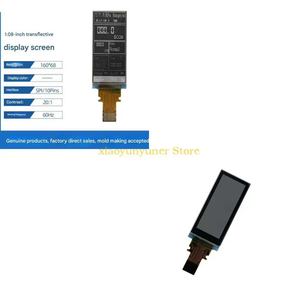 P9JB 1.08 Size Partially Reflective LCD Screen For Wearable Devices Minimal Power