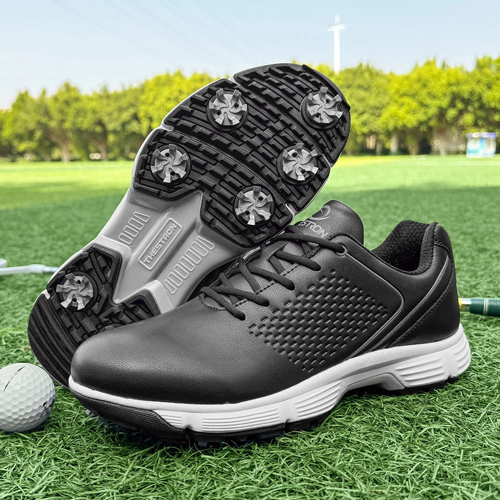 

Professional Spiked Men Golf Shoes Waterproof Microfiber Anti-collision Toe Outdoor Competition Sports Sneakers size 39-49