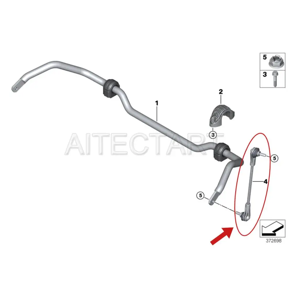 Front Stabilizer Bar Link Kit For BMW F48 X1 2016-2020 X2 Mini Cooper Clubman Countryman 31306862864