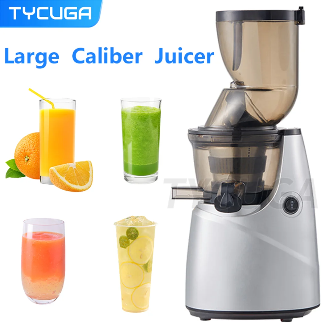 Медленная соковыжималка большого калибра, винтовая экстрактор холодного отжима, сепарация шлака, сока, без фильтра, легкая стирка, электрическая соковыжималка для фруктов Медленная соковыжималка большого калибра, винтовая экстрактор холодного отжима, сепарация шлака, сока, без фильтра, легкая стирка, электрическая соковыжималка для фруктов