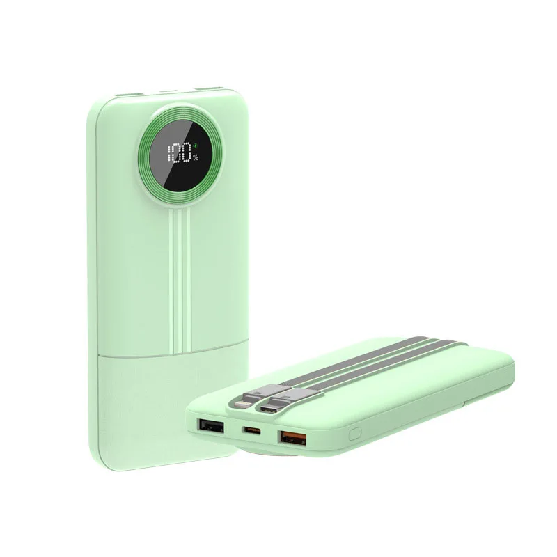 

22,5 Вт со встроенными кабелями, внешний аккумулятор для быстрой зарядки, 30000 мАч, портативное зарядное устройство, внешний запасной аккумулятор, внешний аккумулятор для iPhone 16, Samsung