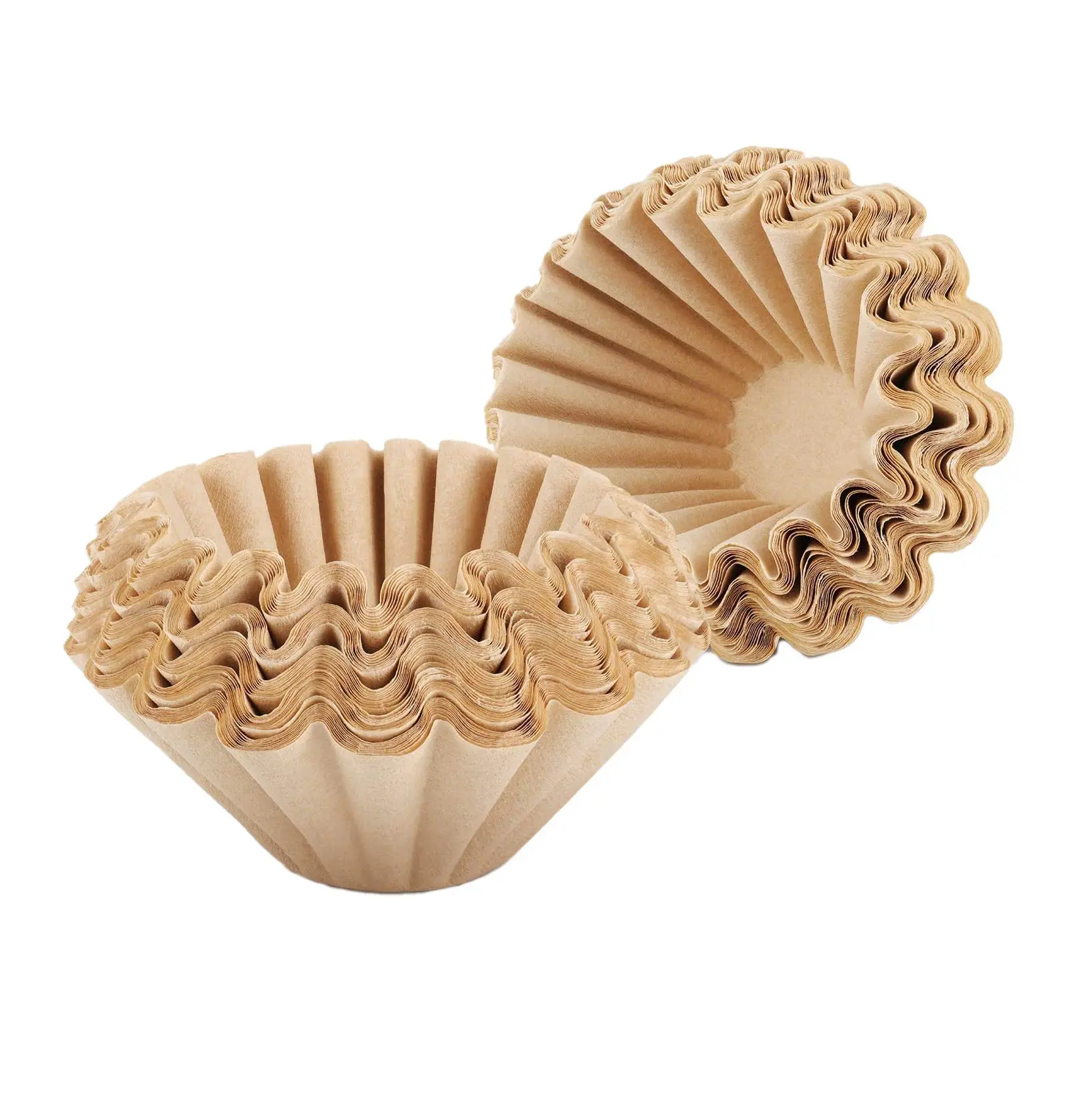 A62K 100 قطعة سلة 1-4 أكواب مرشحات القهوة سلة مرشحات مرشحات القهوة الورقية للاستخدام المنزلي والمكتب باللون البني #4