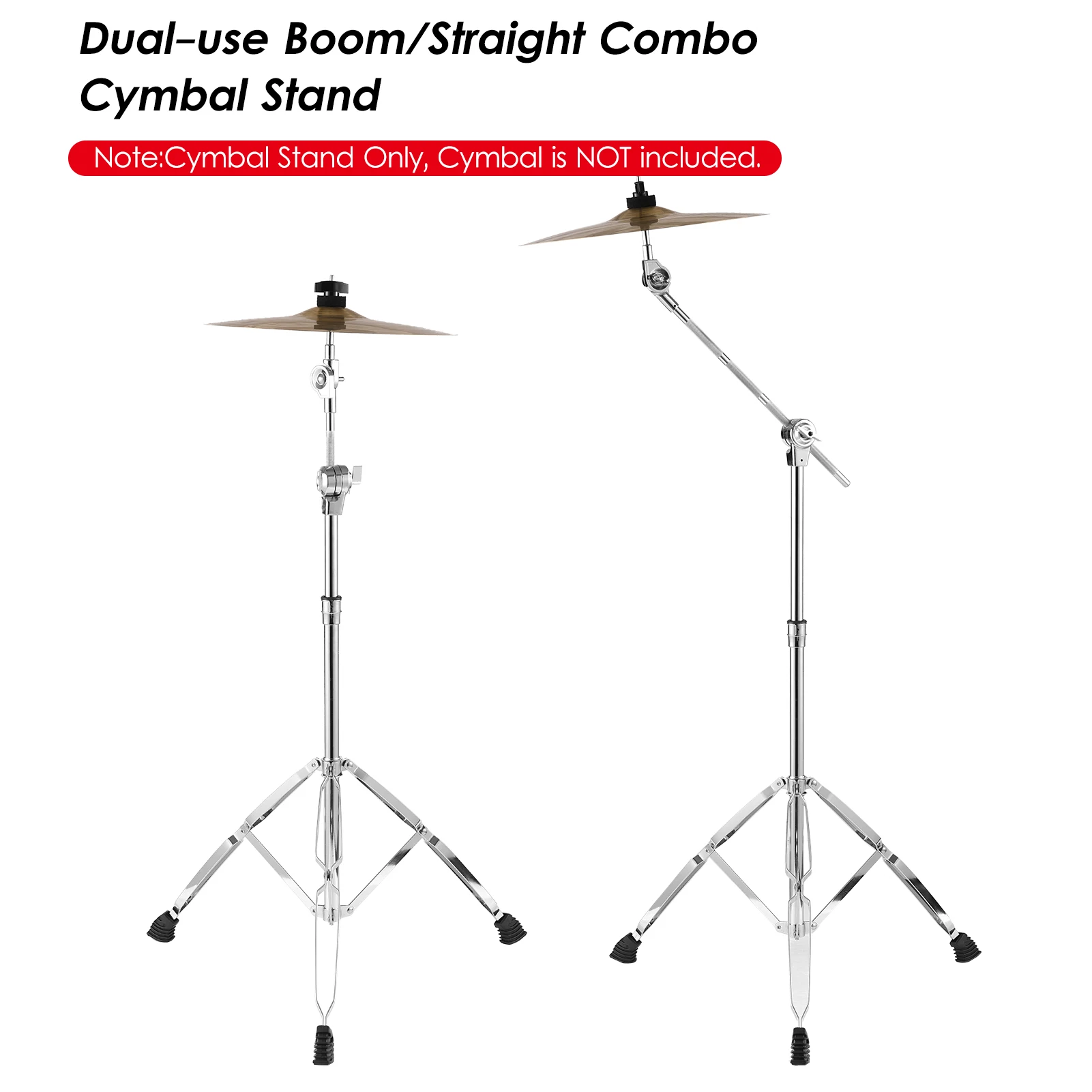 Cymbal Stand Straight Boom Cymbal Stand Double Braced Legs Drum-kit Cymbal Support Rack Heavy Duty Boom/Straight Combo drum set