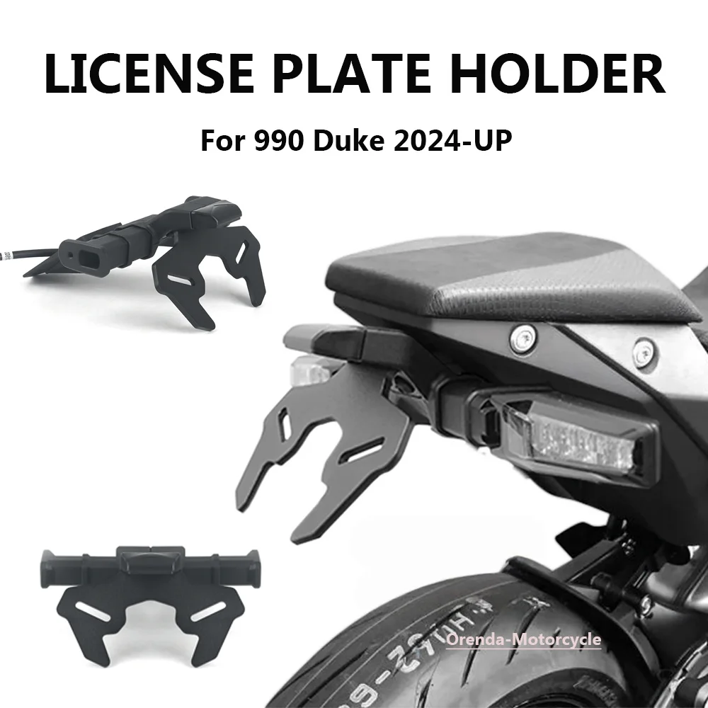 

For 990 Duk 990 Duke 2024-UP New Motorcycle Accessory Rear Short Tail License Plate Holder Stock Frame Bracket Tailstock Kit