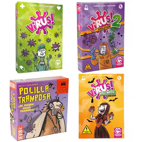 Fun Virus 1/2/3 Board Game Deck Spanish Mogel Motte Polilla Tramposa Card Game Devir-game moth cheate For Party Playing Cards