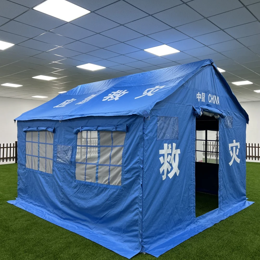 Waterproof Windproof Emergency Relief Shelters Outdoor Camping Family Disaster Refugee Tent With Special Design