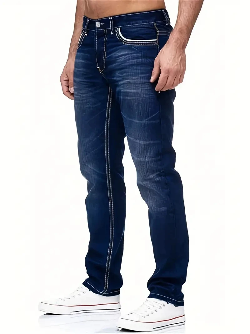 Casual pants Sexy jeans Return to the ancients Pantalones hombre jeans New Black Denim Pants y2k Trousers Straight barrel summer