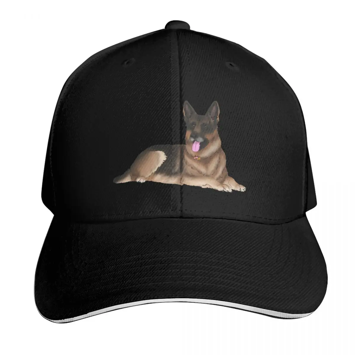 German Shepherd Baseball Cap Vintage Retro Embroidered Lightweight Packable Gift for Him Her
