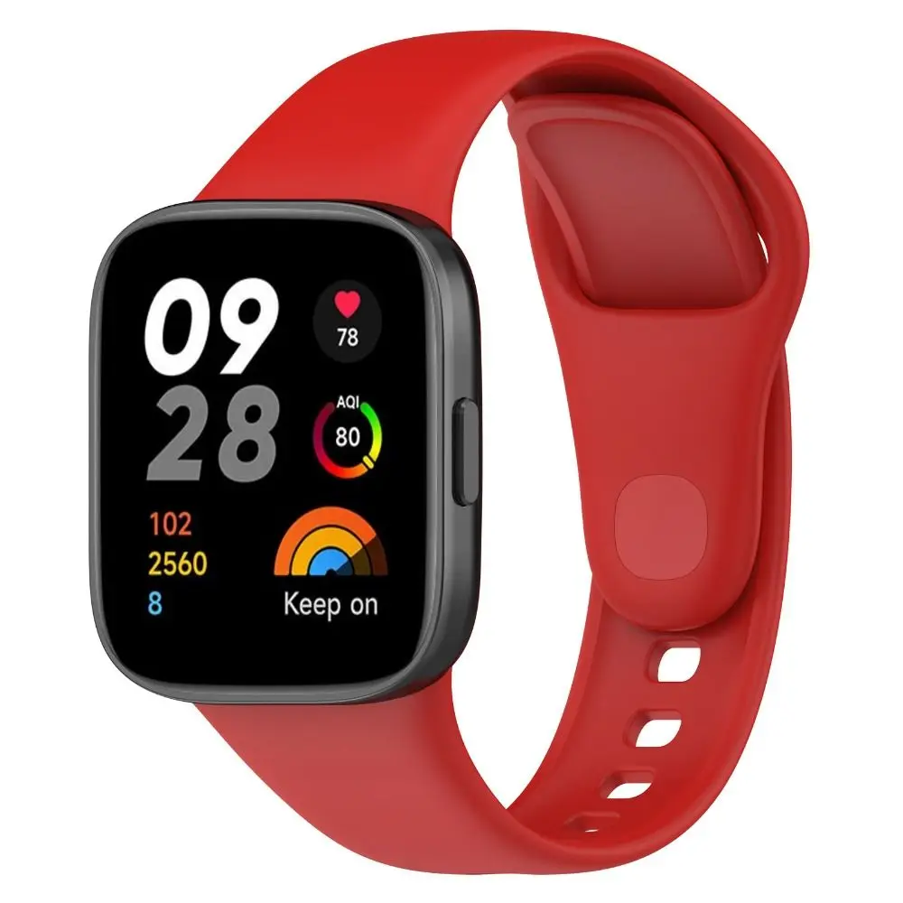 Soft Silicone Strap for Redmi Watch 3 Solid Color Adjustable Breathable Sport Wristband Replacement Smart Watch Accessories