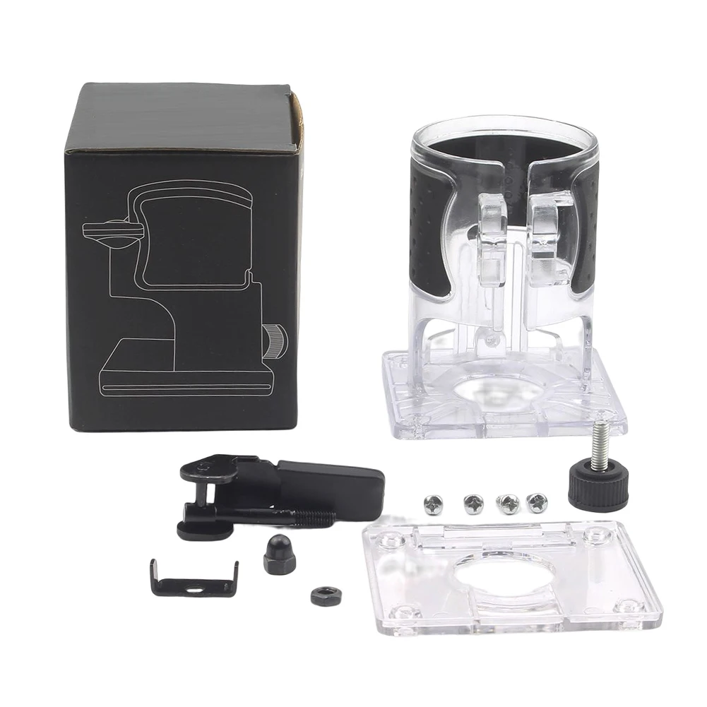 Herramientas Eléctricas de Base de cubierta, enrutador de madera transparente eléctrico, cortador de carpintería para máquina de recorte para RT0701C / WU601 práctico