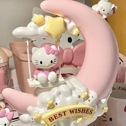 Sanrio Hello Kitty Cinnamoroll serial animowany figurki lampka nocna ładna dziewczyna lampy stołowej lampka nocna do sypialni bombka na prezent