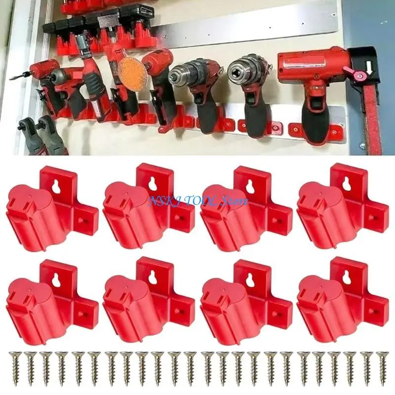 

L8RC Tool Mount Holder Plastic Electric Tool Battery Dock Holder for 12V Battery Tool