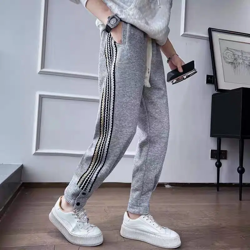 Harem Man Sweat Pants Hip-hop Wide Leg Baggy Y2k Men's Sweatpants New Items In Flated Slim Korean Style Vintage Casual Trousers