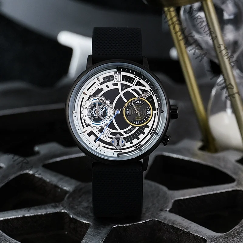 لينك انقر الرمال المتحركة لوكاس تشارلز ساعة كوارتز رسمية تأثيري أنيمي ساعات أصلية شحن الطاقة الخفيفة الطلاب الرجال