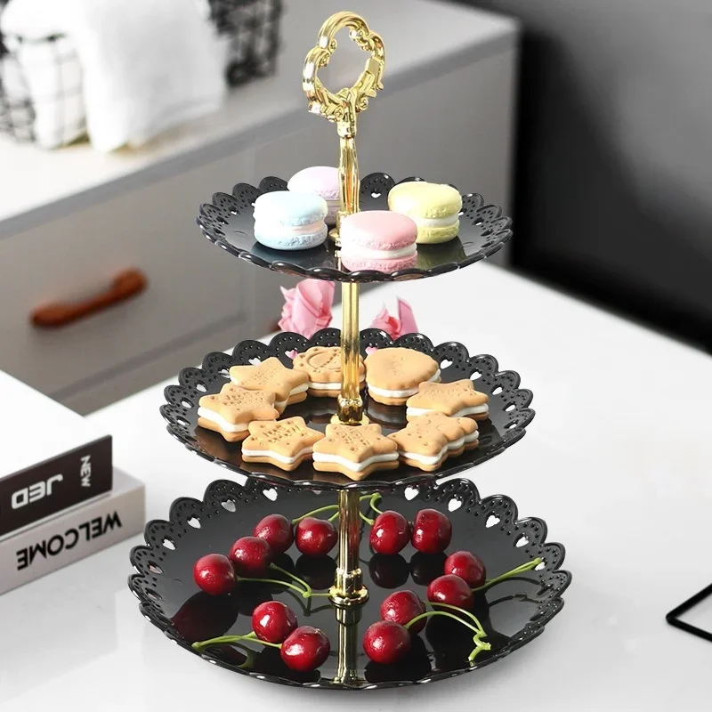 Cake Stand European Afternoon Tea Fruit Snack 1/3 Tier Party Tray Plate Decor Shelf Cupcake Dessert Tablewar  Wedding Dishes