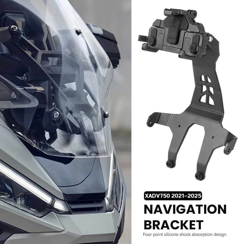 オートバイナビゲーションブラケット-gps-マウントデバイスキャリアスマートフォン適応ホルダーホンダ-x-adv-750-xadv750-x-adv-2021-2025