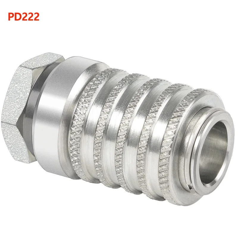 

PD222 Test Port and Diagnostic Equipment Quick Couplings (ISO 15171-1), 1/8" Body Size, 1/8"-27 NPTF Thread Size, 1.67" Lengt