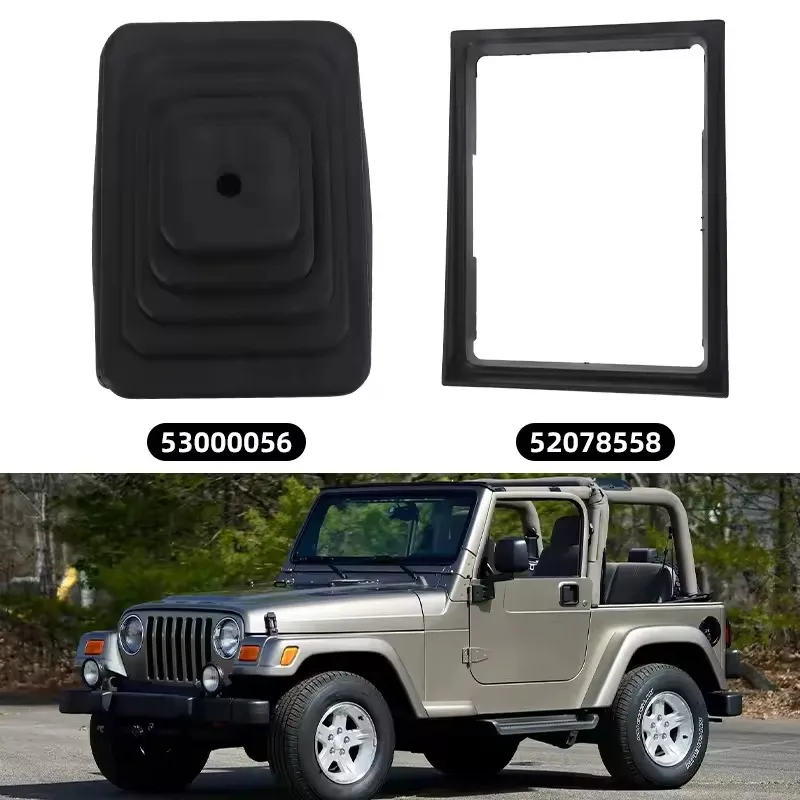 Manual Trans Shifter Boot & Retainer Bezel 52078558 53000056 Kit For Jeep Wrangler TJ 1997 1998 1999 2000 2001 2002 2003 2004