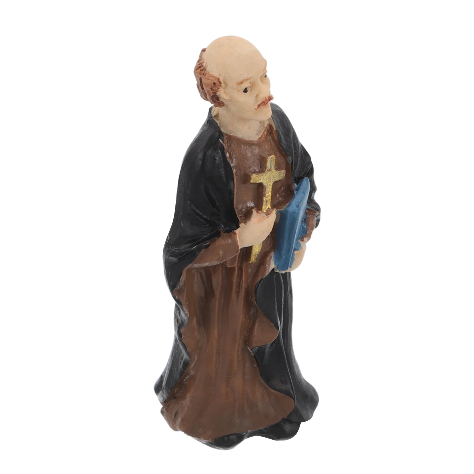 Microscopic Statue Resin Figurine Decor Sand Table Bonsai Garden Jesus Catholic Sculpture Yard Ornament