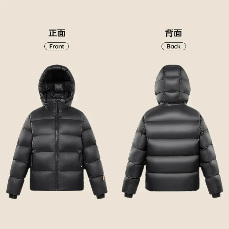 Goose Down Jacket Men Luxury Brand Women Fashion Hooded Winter Feather Coat Man Waterproof Puffer For 2025