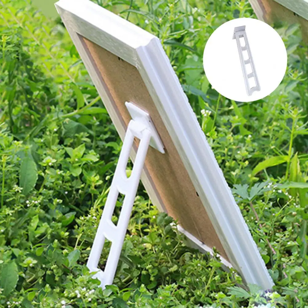 Lot 10 Supports Cadre Photo Rotatifs 360° En Plastique Noir - Pieds Présentoirs Réglables Pour Table Bureau