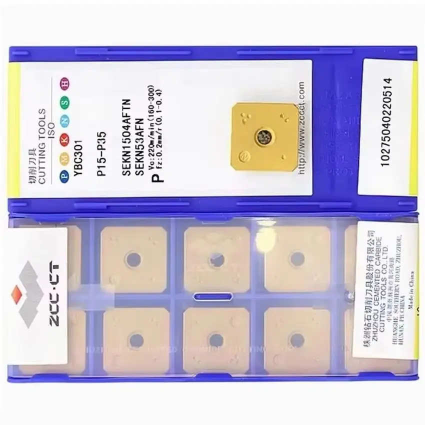 

SEKN1504AFTN YBC301/SEKN1504AFTN YBC302/SEKN1504AFN YBC301 ZCC.CT CNC carbide inserts milling inserts 10pcs/box