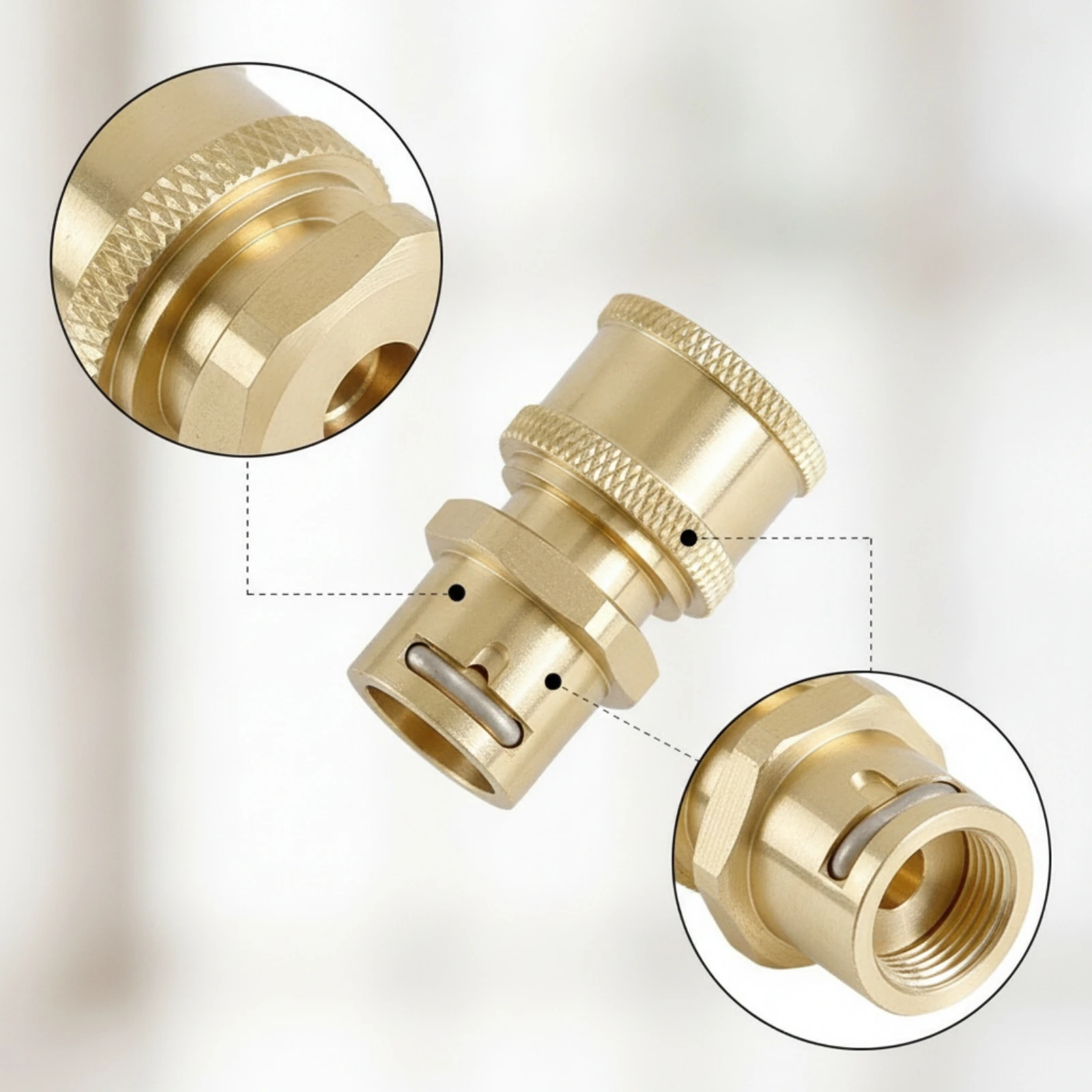 Quick-Connect Adapter Compact Pressure Washer Adapter Quick-Connect Fitting Long-Lasting Rust-Resistant