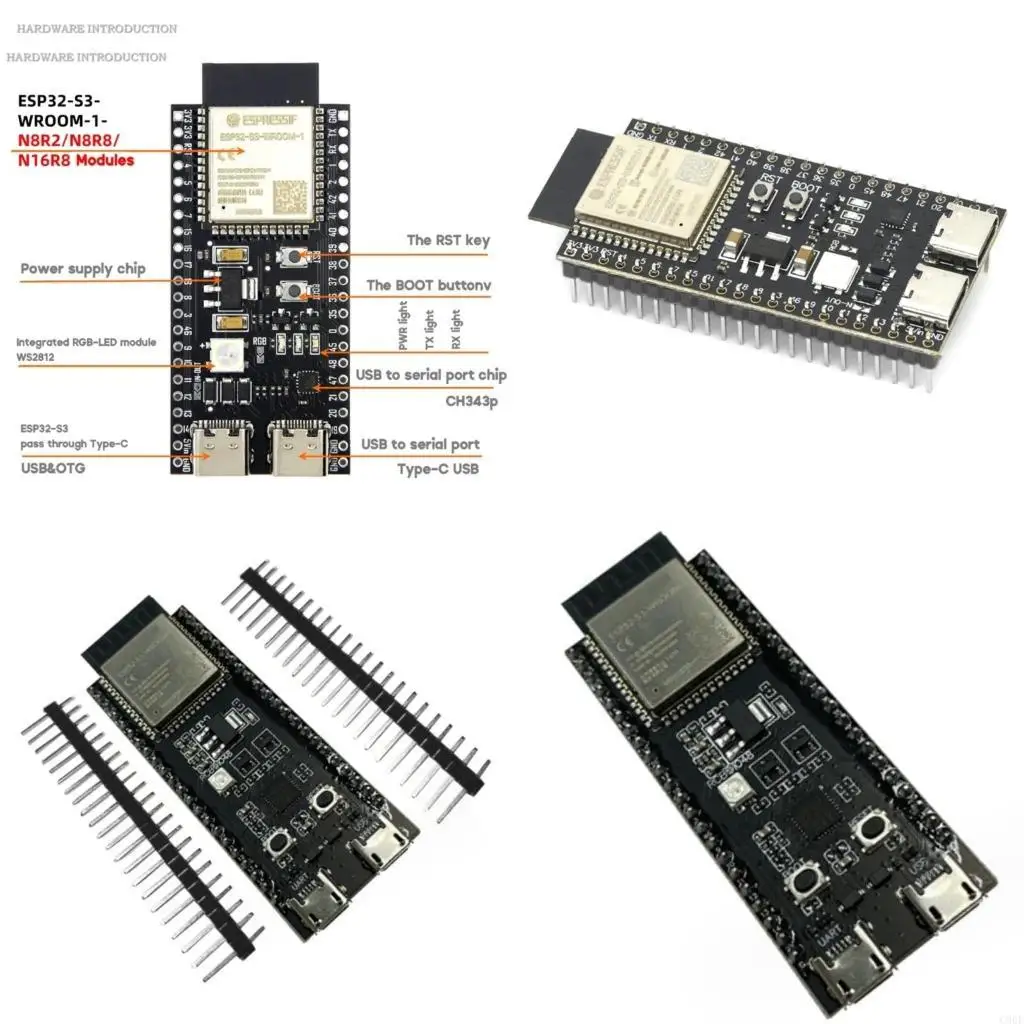 

C90F ESP32S3-DevKitC-1-N16R8 ESP32S3 Макетная плата ESP32S3-WROOM-1 Модуль Wi-Fi
