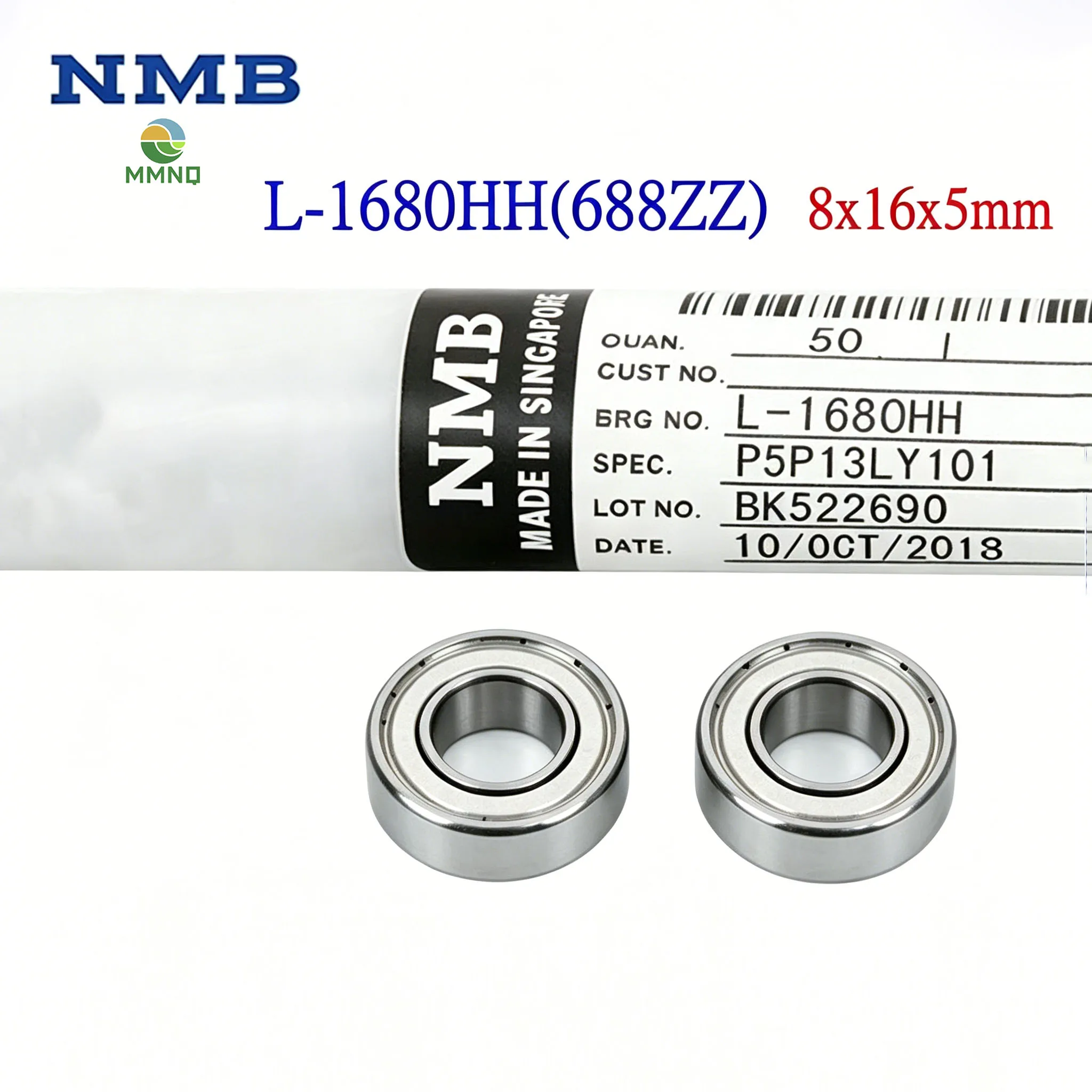

50/100PCS NMB Minebea L-1680HH Original Miniature Bearing 8165mm 688ZZ 688Z Multipurpose Mechanical Replacement Bearing