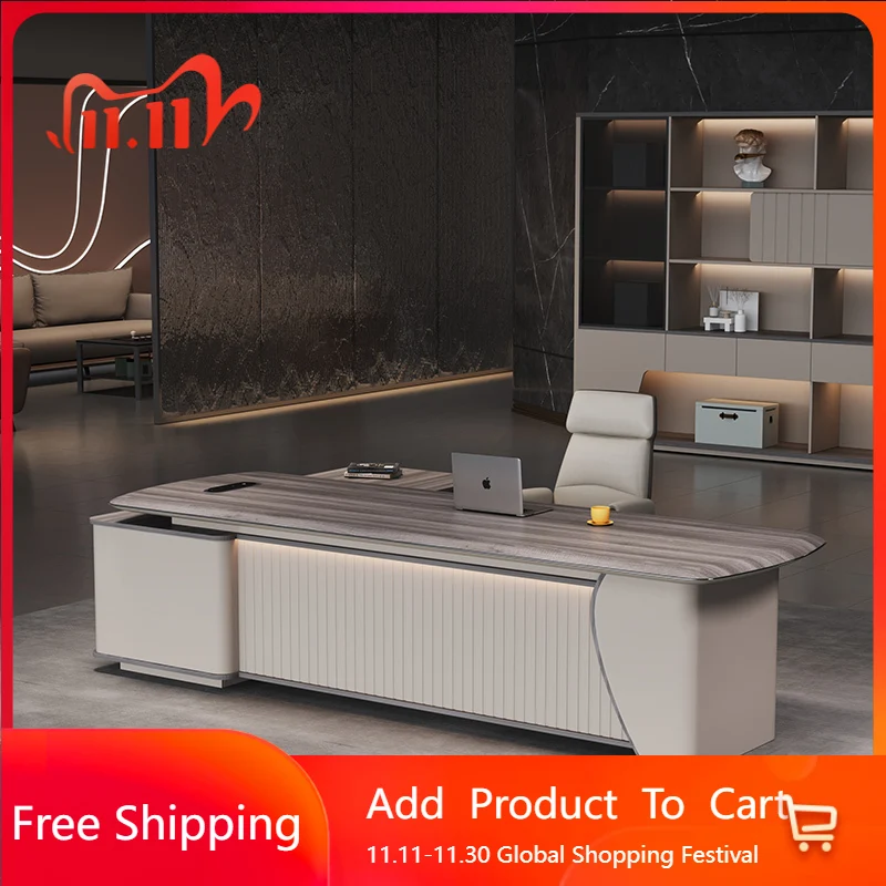 

Lshaped Drawer Office Desk Bedroom Multifunctional Reception Conference Office Desk Shelves Executive Ufficio Home Furniture