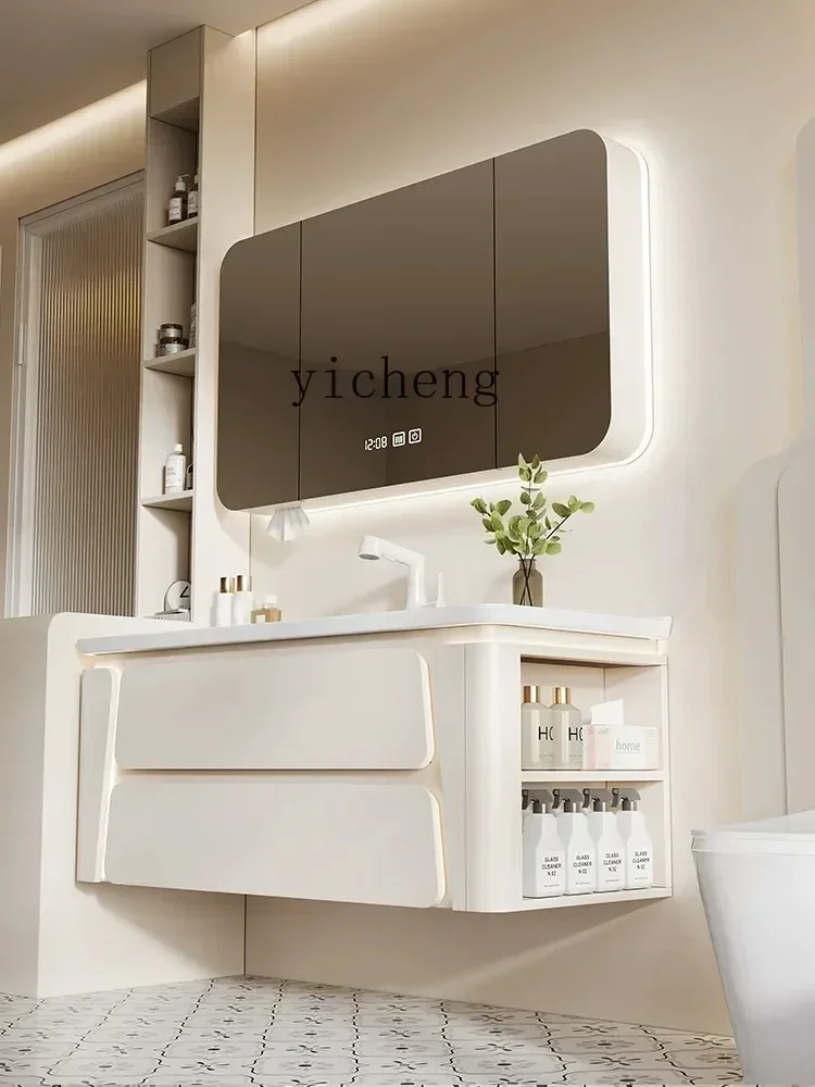 TP-2 Paint Bathroom Cabinet Combination Ceramic Whole Washbin Hand Washing Washbasin Washstand Suit