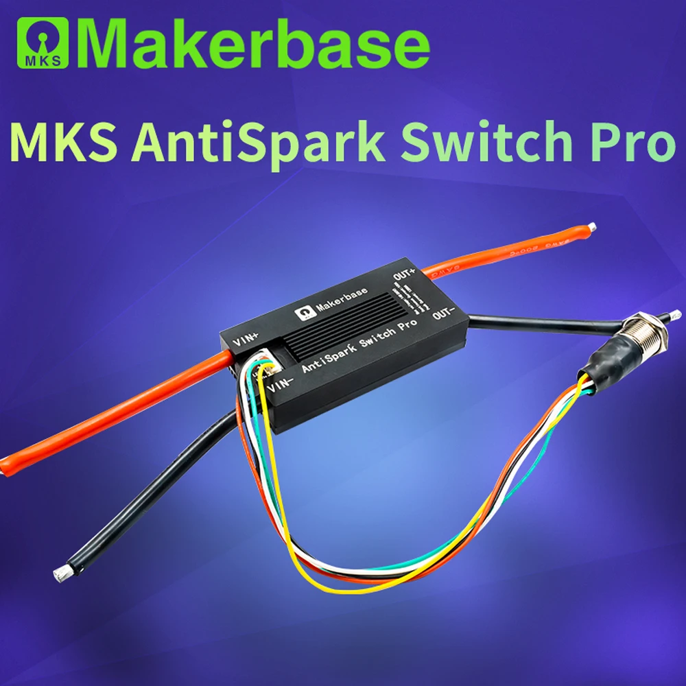 

MKS AntiSpark Switch Pro Алюминиевая подложка Огнестойкий цветочный переключатель Высокое напряжение Высокий ток Совместимость с VESC