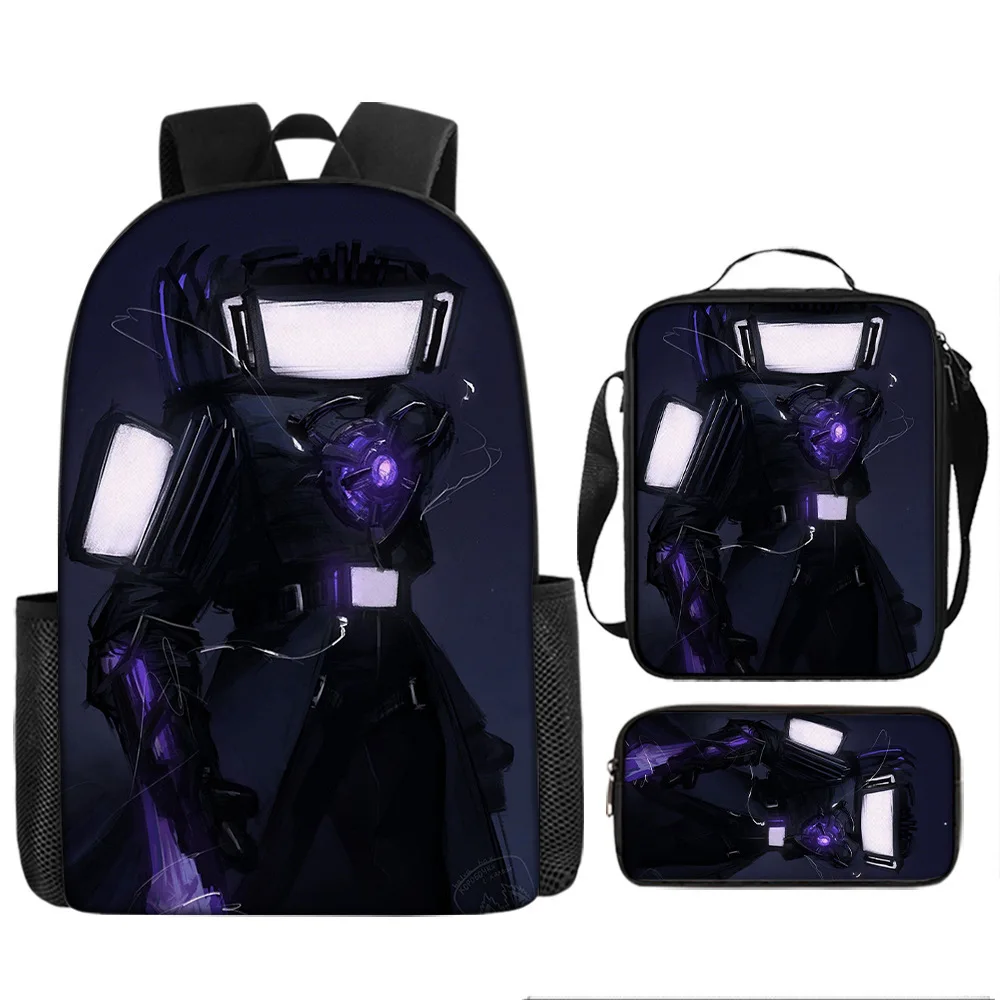 

Cartoon Popular Skibidi Toilet 3D Print 3pcs/Set Student School Bags Laptop Daypack Backpack Crossbody Lunch bag Pencil Case