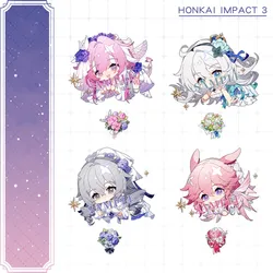 Honkai Impact 3 Yae Sakura Kiana Bronya Elysia New Cute Keychain Accessories Anime Cartoon Cosplay Keyring Couple Pendant Gift