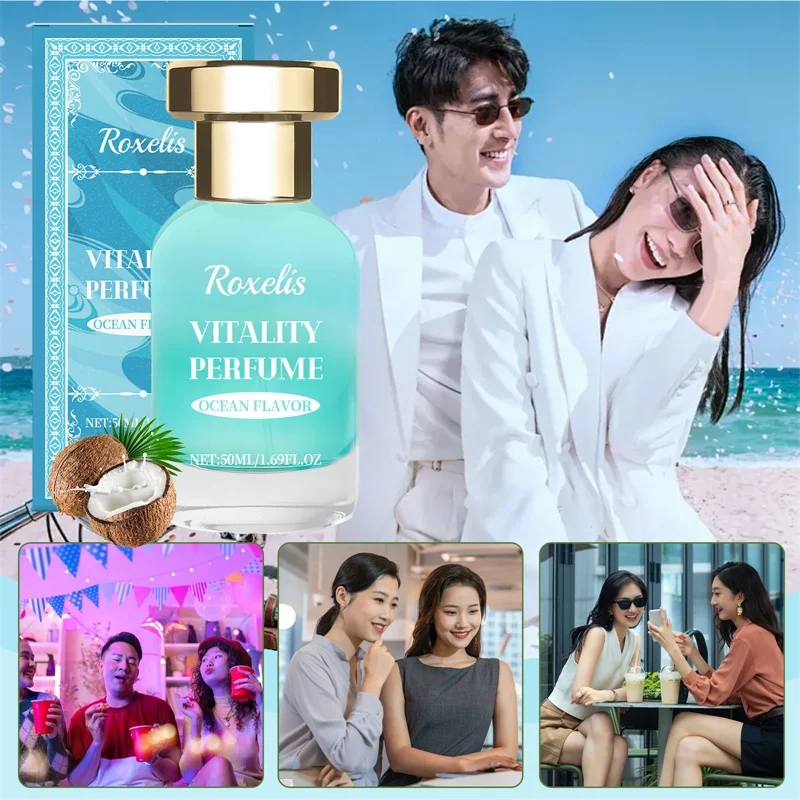 Vitality น้ําหอมผู้หญิง 50ml Ocean รสสเปรย์น้ําหอมติดทนนานน้ําหอมสเปรย์ผิวสเปรย์น้ําหอมสดชื่นสําหรับผู้หญิง