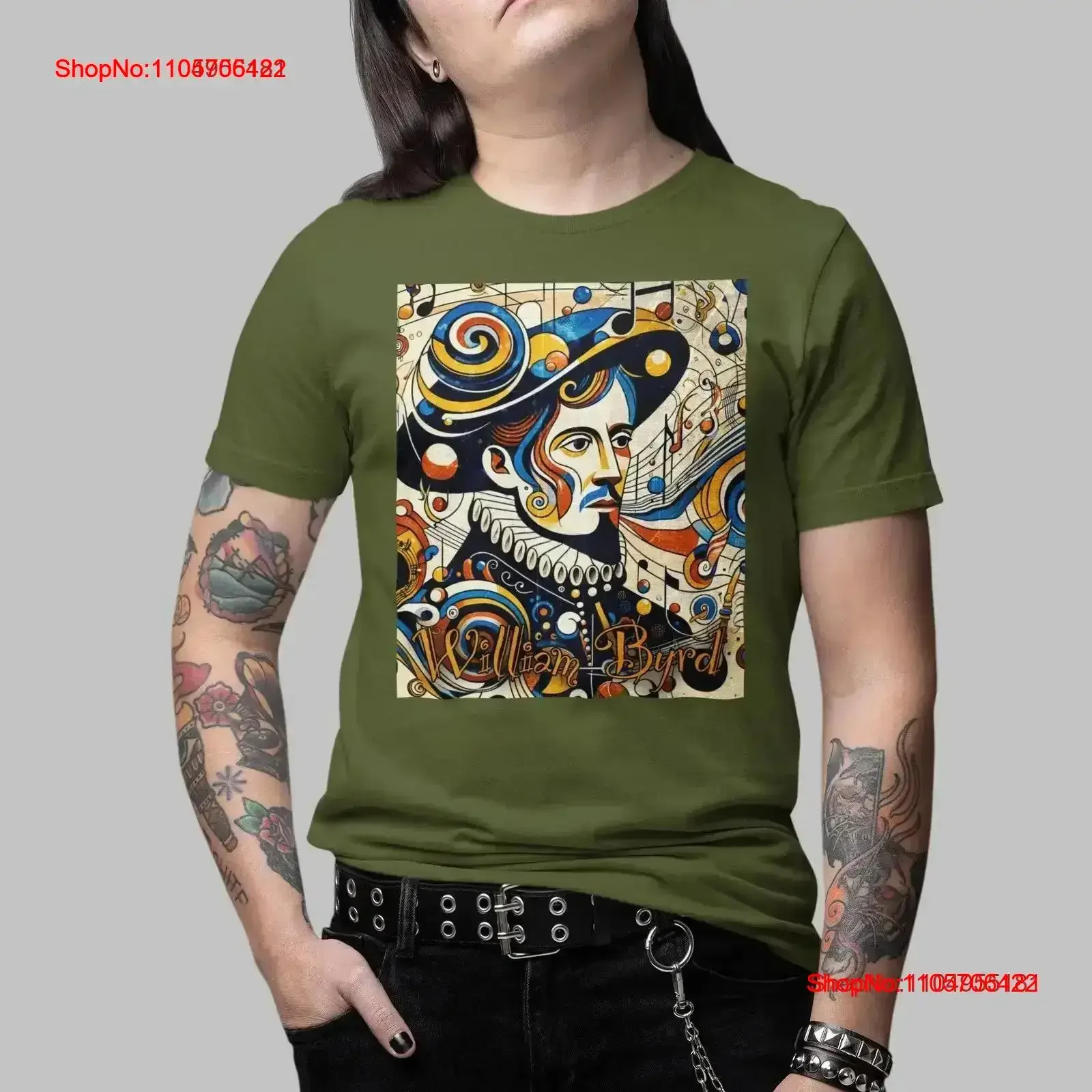 William Byrd Renaissance Composer Crewneck T shirt Music Teacher vintage Washed Casual Stylish fashion Breathable Versatile