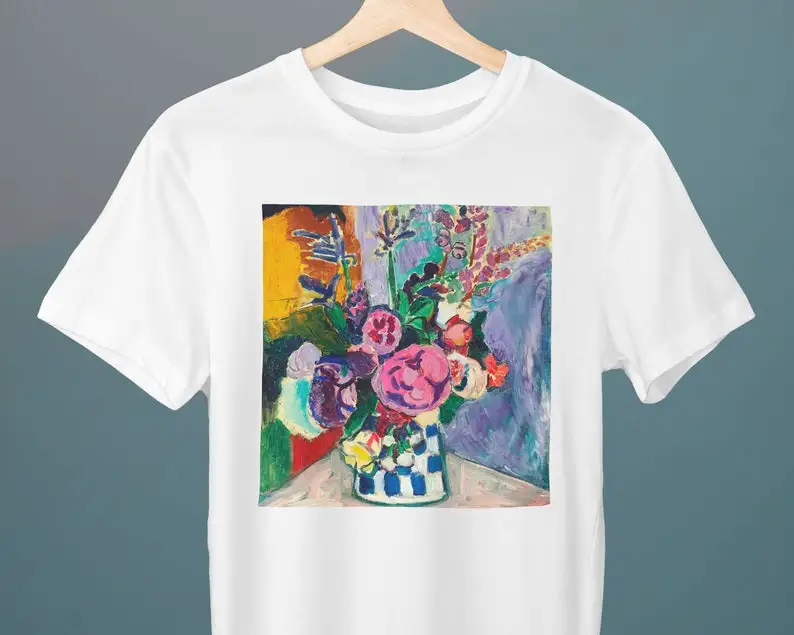 Les Pivoines Peonies Henri Matisse Painting Unisex T-Shirt Art Fine Gift for Her Him Lover