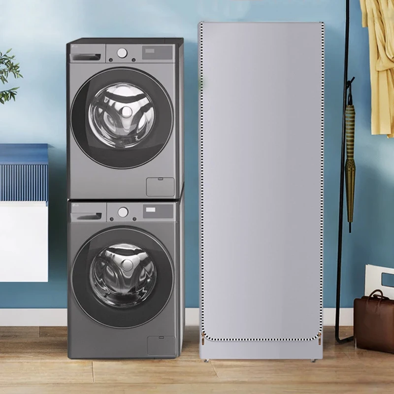 1Pc Laundry Dryers Cover Silver Coated Oxford Dustproof Covers Home Outdoor Waterproof Sun-Proof Protect Cover For Washer-dryer