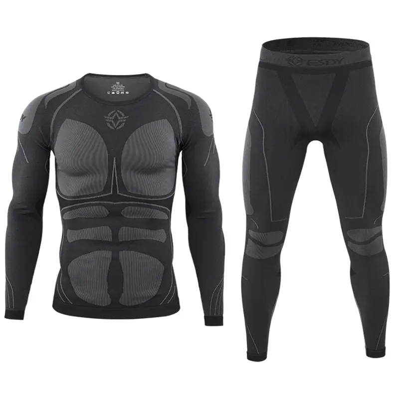 Intimo termico sportivo da uomo tute da ciclismo all\'aperto abbigliamento sportivo a compressione abbigliamento traspirante ad asciugatura rapida