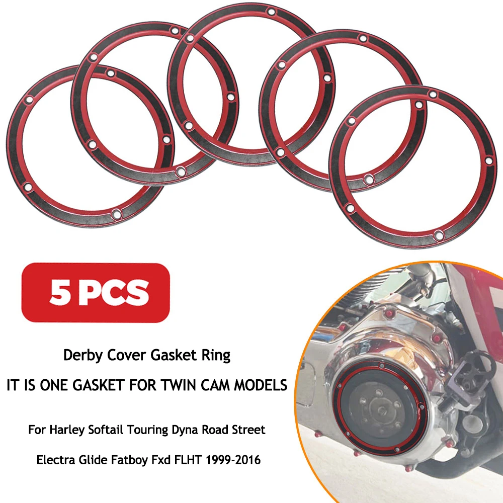 Motorcyle Derby Cover Gasket Ring Twin Cam For Harley Softail Touring Dyna Road Street Electra Glide Fatboy Fxd FLHT 1999-2016