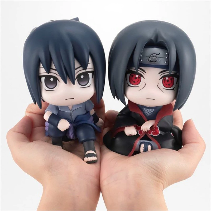 Anime Naruto 9 Cm  Action Figure Uchiha Sasuke Itachi Naruto Kakashi Model Toys Car Decoration Doll Birthday Gift