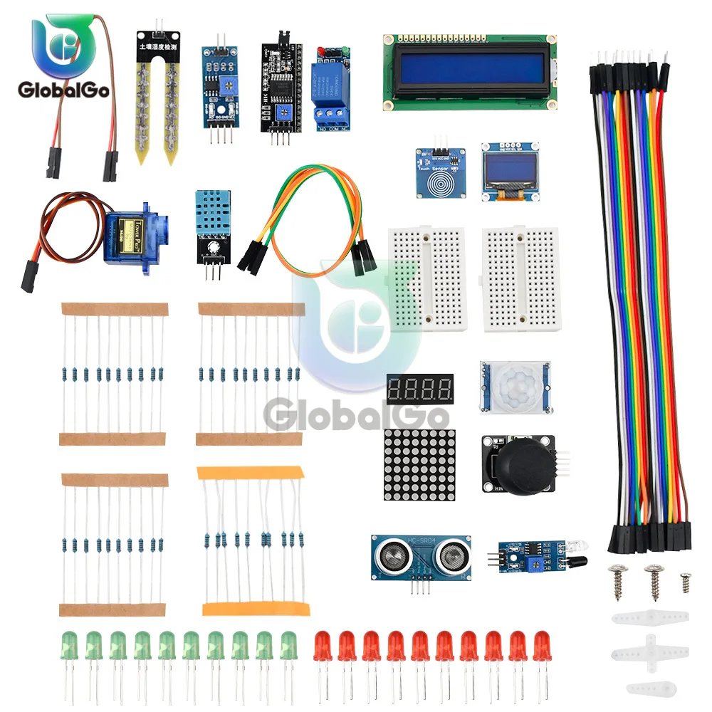 Basic Starter Kit for Arduino School Education Lab learning kit  Breadboard/Temperature humidity/infrared sensor/servo motor