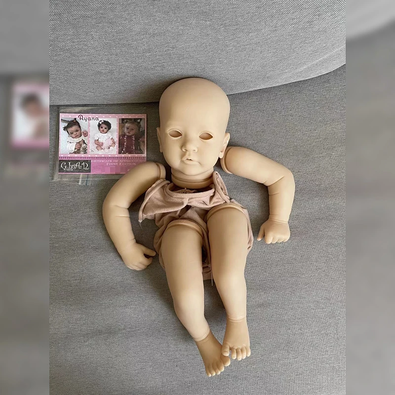 24inch Reborn Baby Ayana Soft Vinly Unfinished Unpainted Blank Doll Kit with COA