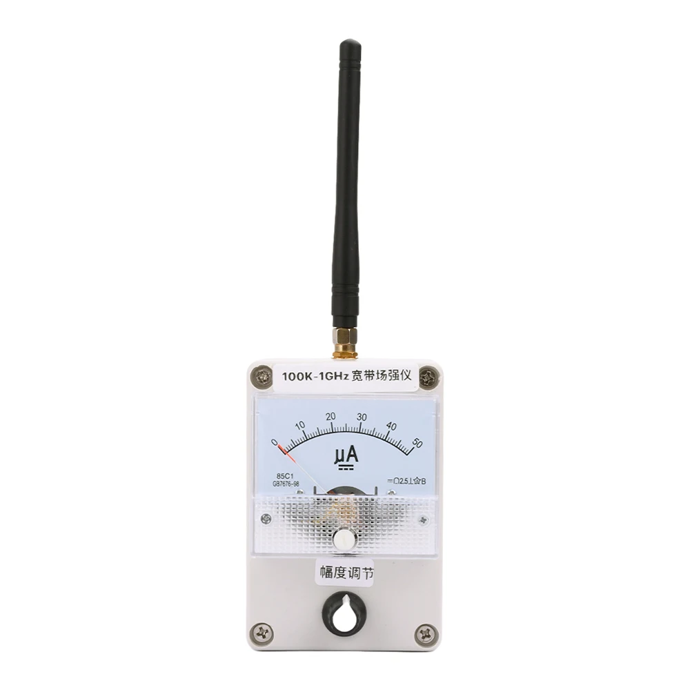 

RF Signal Level Meter Dial Type 100KHz 1000MHz Field Strength Indicator Meter with Antenna Suitable for Radio Antenna Radiation