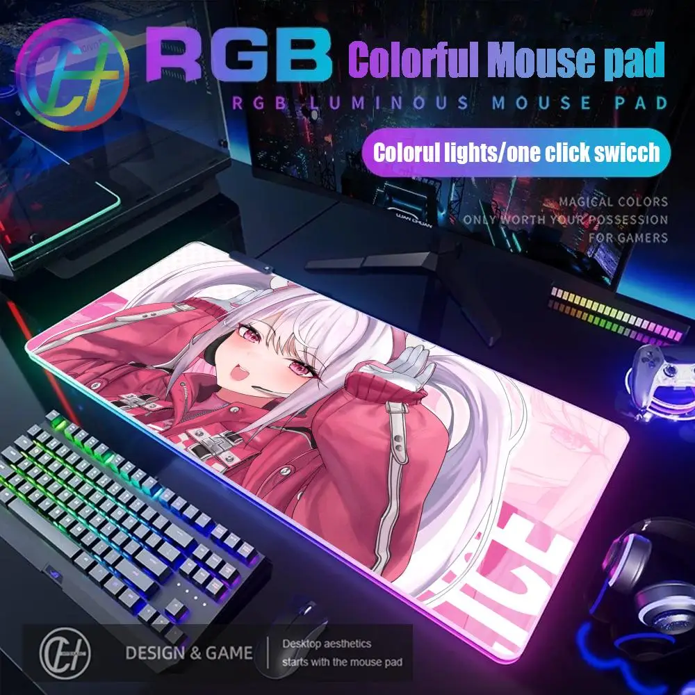 

Коврик для мыши Alice NIKKE RGB, игровой коврик для мыши, настольный коврик HD Gamer, большой светодиодный светильник, коврики для мыши XXL, ковер для ПК, компьютера